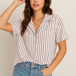 Felicite Striped Button Down‎